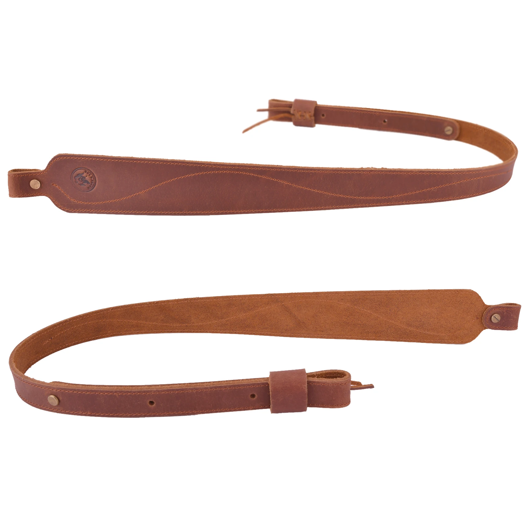 Vintage Leather Rifle Sling Adjustable Hunting Gun Shoulder Straps