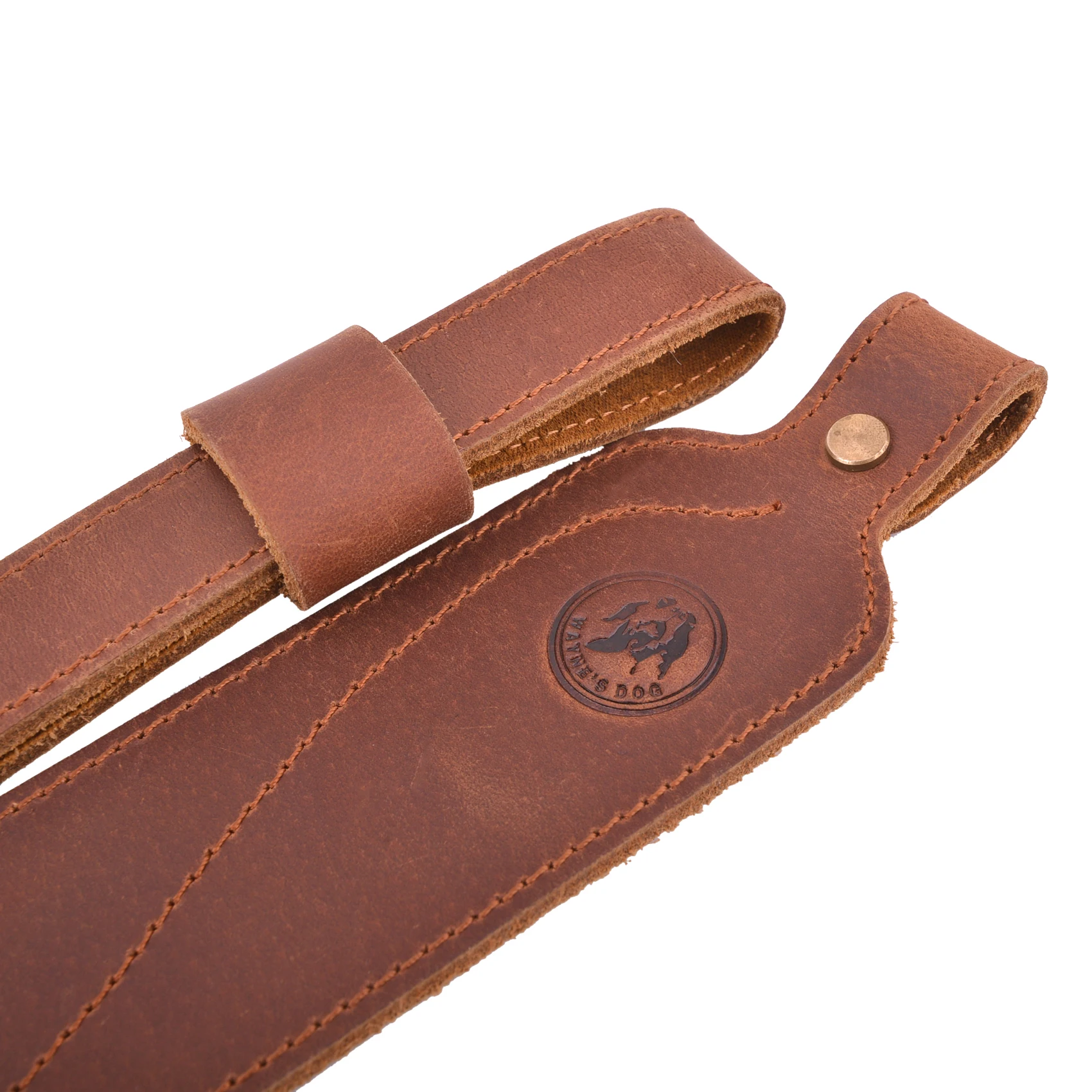 Vintage Leather Rifle Sling Adjustable Hunting Gun Shoulder Straps