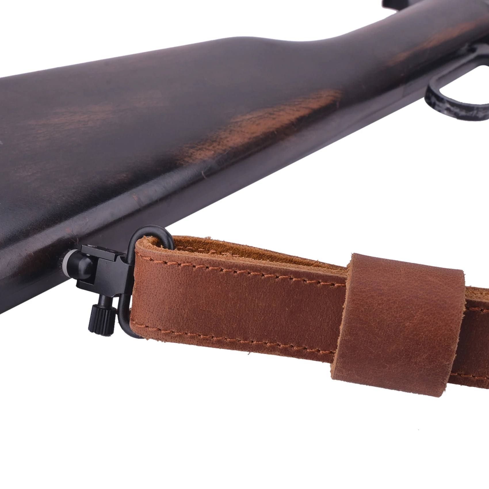 Vintage Leather Rifle Sling Adjustable Hunting Gun Shoulder Straps