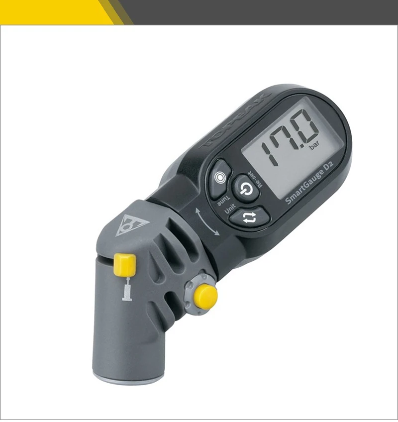 Topeak TSG-02 Bicycle Digital SmartGauge Bike Tire Air Pressure Gauge 250 PSI Electronic LCD Rotating SmartHead