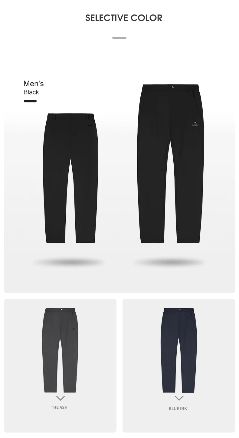 GOLDEN CAMEL Outdoor Pants Men and Women Winter Waterproof Velvet Soft Shell Tactical Pant for Men Sport Hiking Trousers Camping
