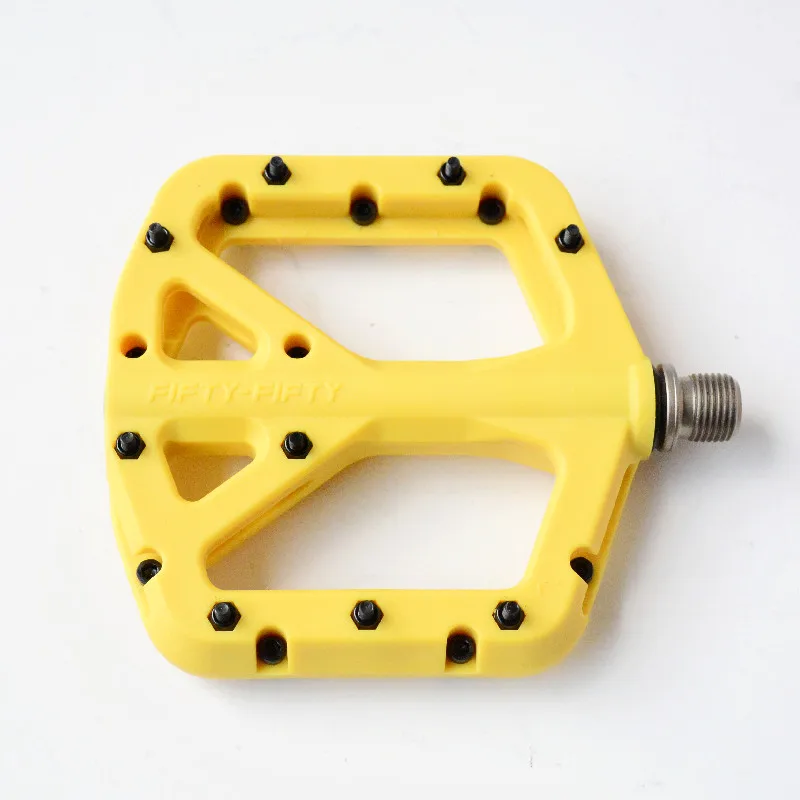 FIFTY-FIFTY Mountain Bike Pedal MTB Bicycle Flat Pedal non-slip nylon ultra light flat pedals