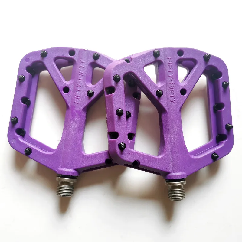 FIFTY-FIFTY Mountain Bike Pedal MTB Bicycle Flat Pedal non-slip nylon ultra light flat pedals