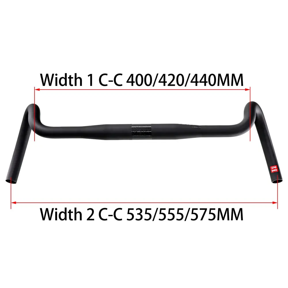 2026 Latest Gravel Carbon Bicycle Handlebar Big Flare Bar Cycle Cross Road Bike Handlebars 400/420/440mm Cycling Handlebar