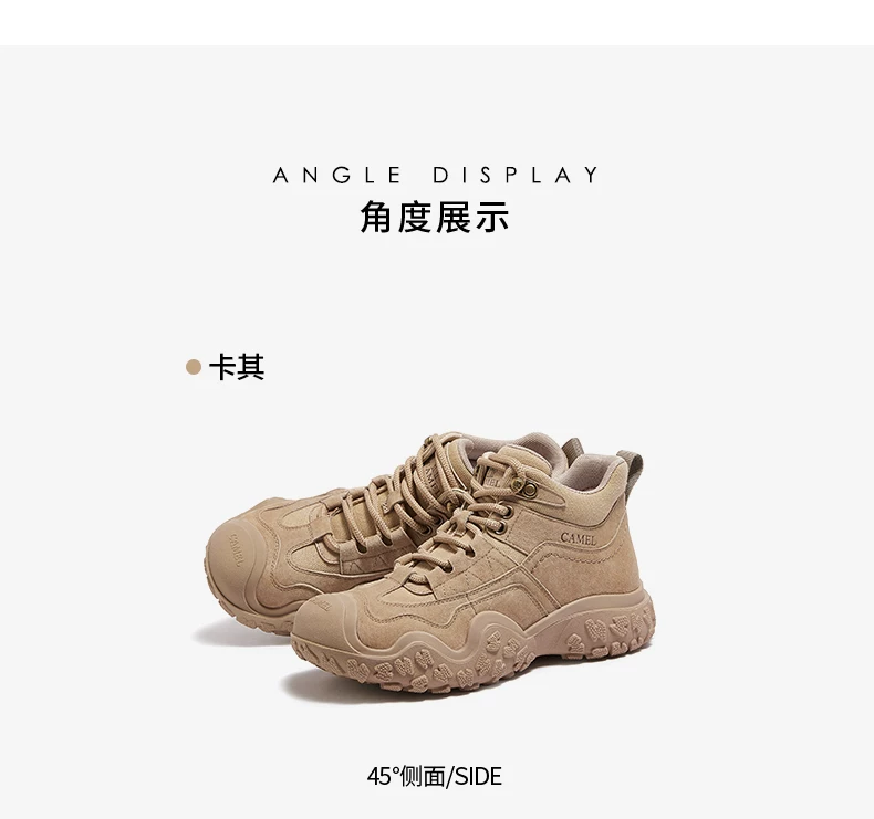 GOLDEN CAMEL Ugly Cute Women's Hiking Shoes Work Boot for Women Thick-soled Non-slip Hiking Boots 2024 Autumn New Ladies Shoes