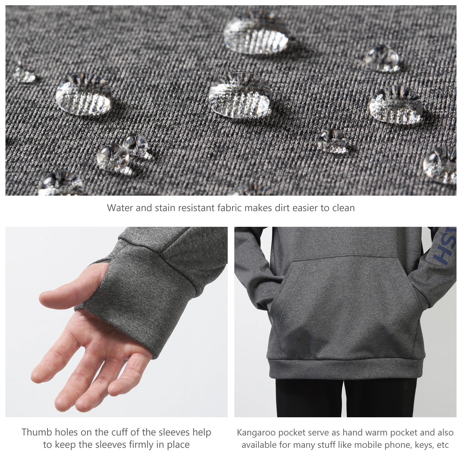Bassdash Men’s Fishing Fleece Hoodie with Neck Gaiter Water Resistant Performance Hunting Sweatshirt FS18M