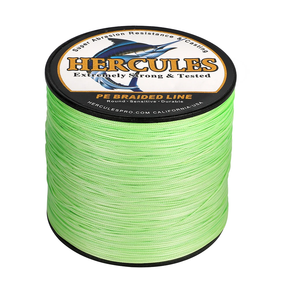 Hercules 12 Strands Fishing Line 500M Braided Line Multifilament PE Wire 20/30/50/60/70/90/120LB Super Strong 0.12-1.2mm Smooth