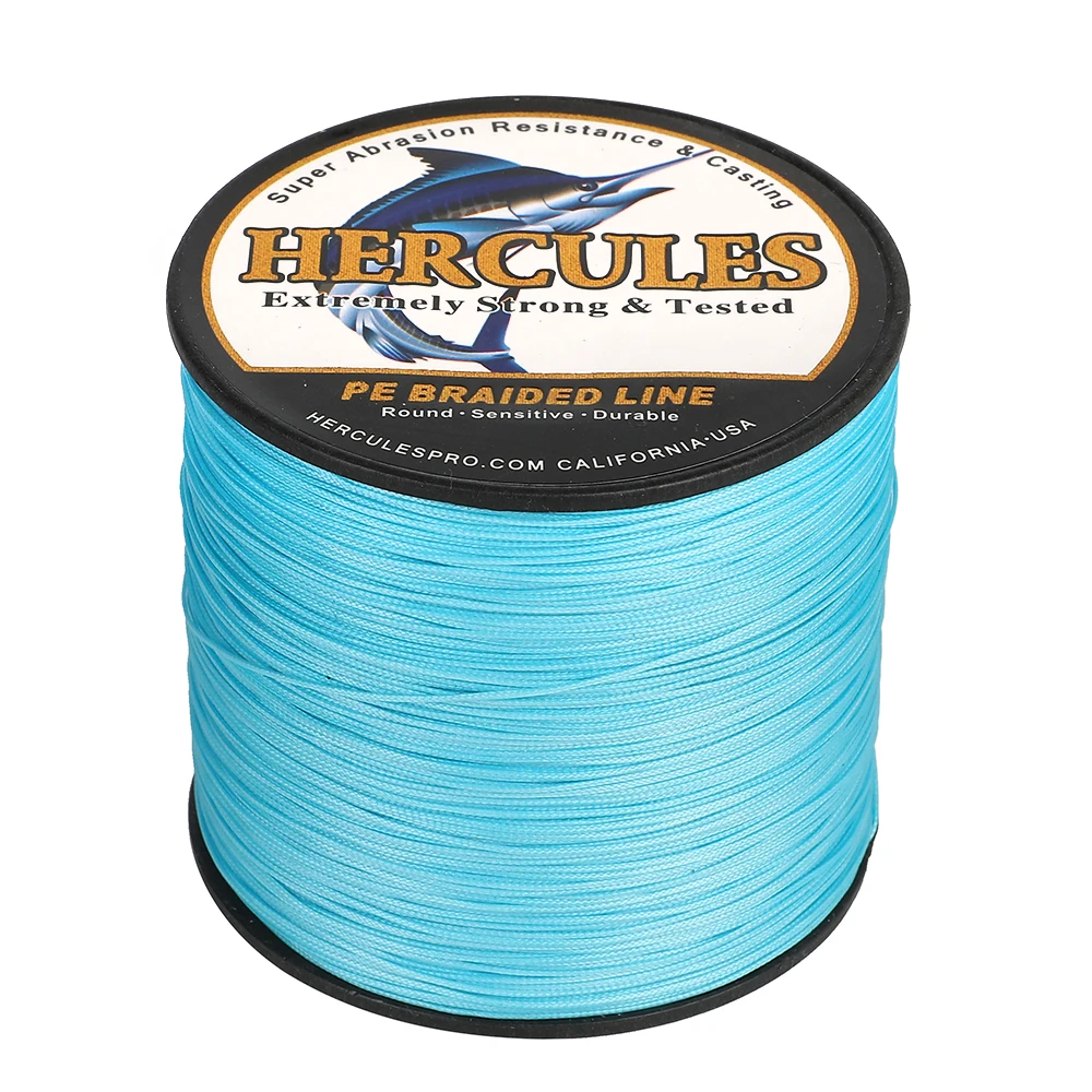 Hercules 12 Strands Fishing Line 500M Braided Line Multifilament PE Wire 20/30/50/60/70/90/120LB Super Strong 0.12-1.2mm Smooth