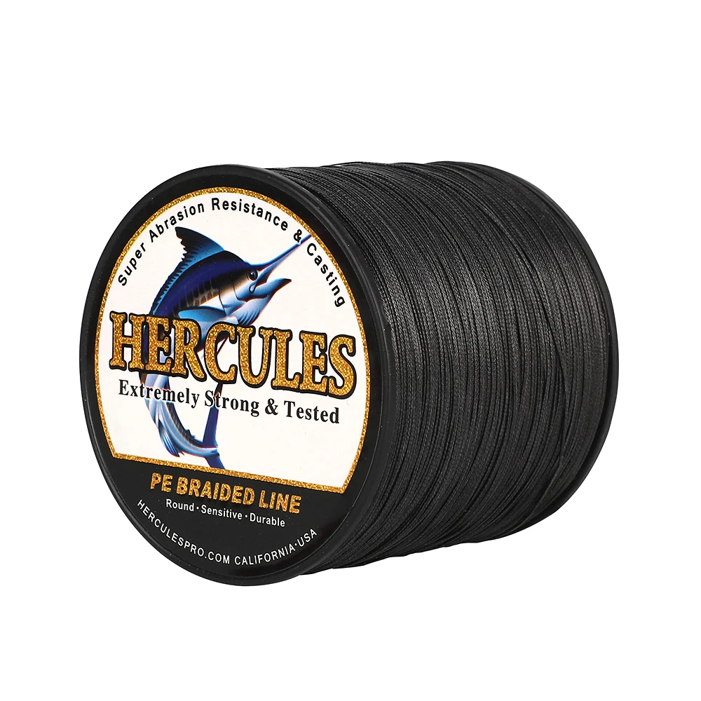Hercules 12 Strands Fishing Line 500M Braided Line Multifilament PE Wire 20/30/50/60/70/90/120LB Super Strong 0.12-1.2mm Smooth
