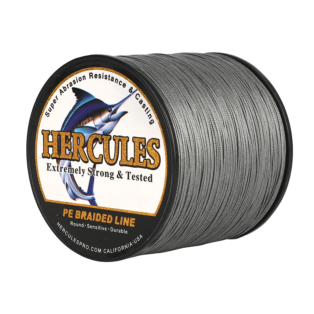 Hercules 12 Strands Fishing Line 500M Braided Line Multifilament PE Wire 20/30/50/60/70/90/120LB Super Strong 0.12-1.2mm Smooth