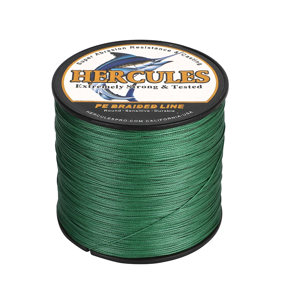 Hercules 12 Strands Fishing Line 500M Braided Line Multifilament PE Wire 20/30/50/60/70/90/120LB Super Strong 0.12-1.2mm Smooth