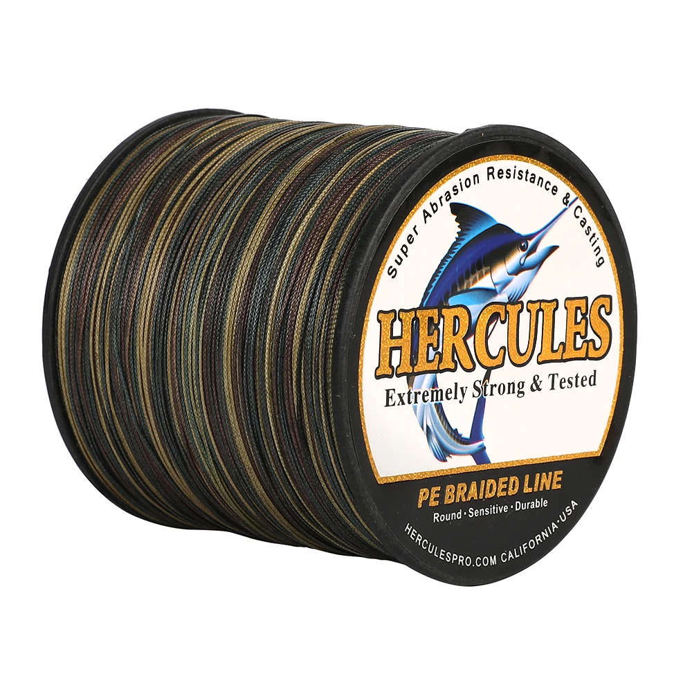 Hercules 12 Strands Fishing Line 500M Braided Line Multifilament PE Wire 20/30/50/60/70/90/120LB Super Strong 0.12-1.2mm Smooth