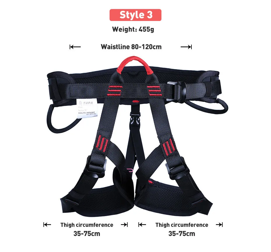 XINDA Outdoor Hiking Rock Climbing Half Body Waist Support Safety Belt Working at Heights Harness Aerial Sports Equipment