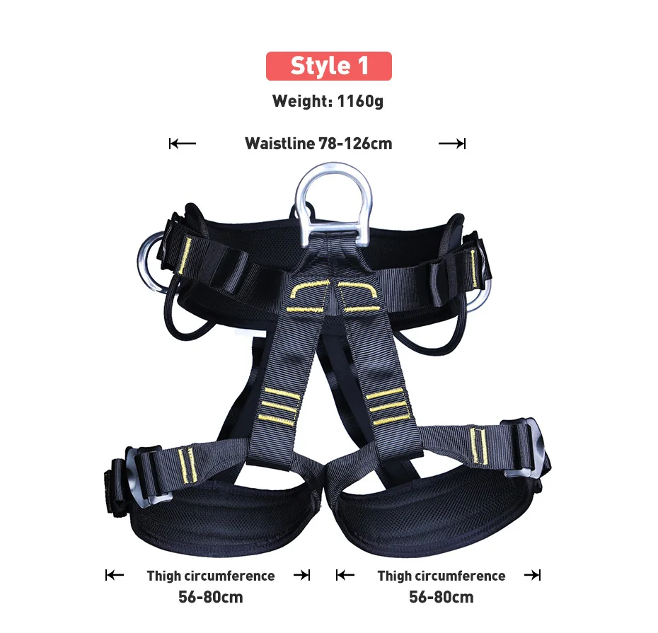 XINDA Outdoor Hiking Rock Climbing Half Body Waist Support Safety Belt Working at Heights Harness Aerial Sports Equipment