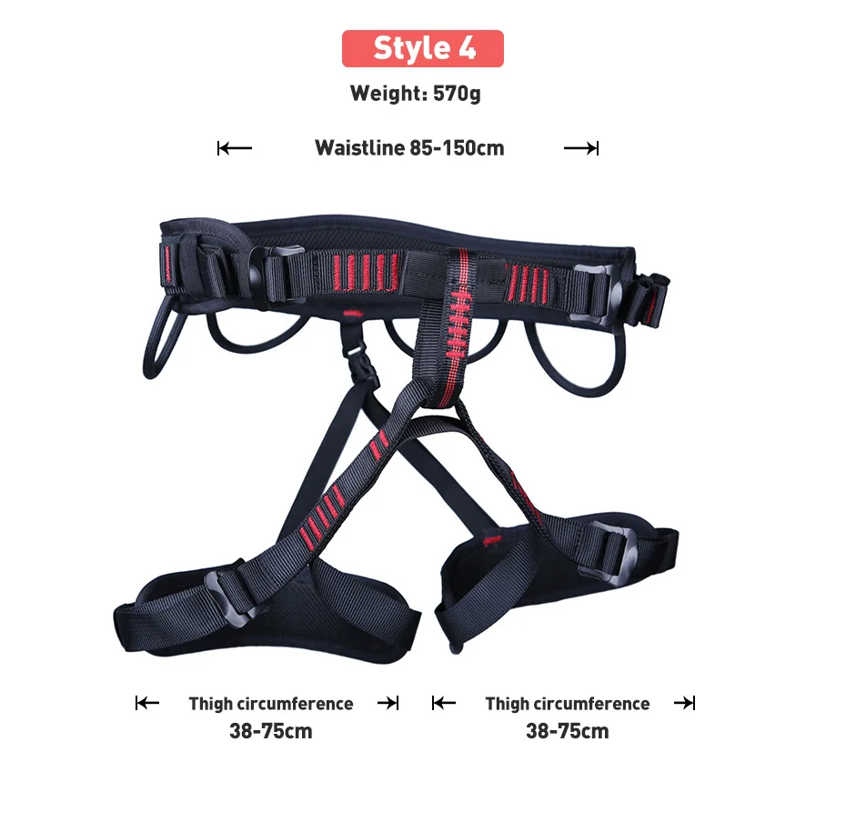 XINDA Outdoor Hiking Rock Climbing Half Body Waist Support Safety Belt Working at Heights Harness Aerial Sports Equipment