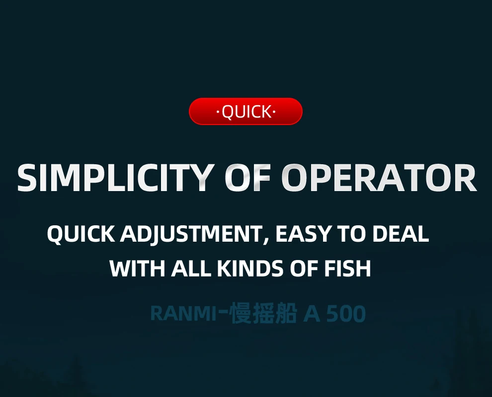 RANMI JIGGER A500 Fishing Reel Drum Wheel Slow Jigging Reel Max Drag 16kg Gear Ratio 5.1:1 8+1BB