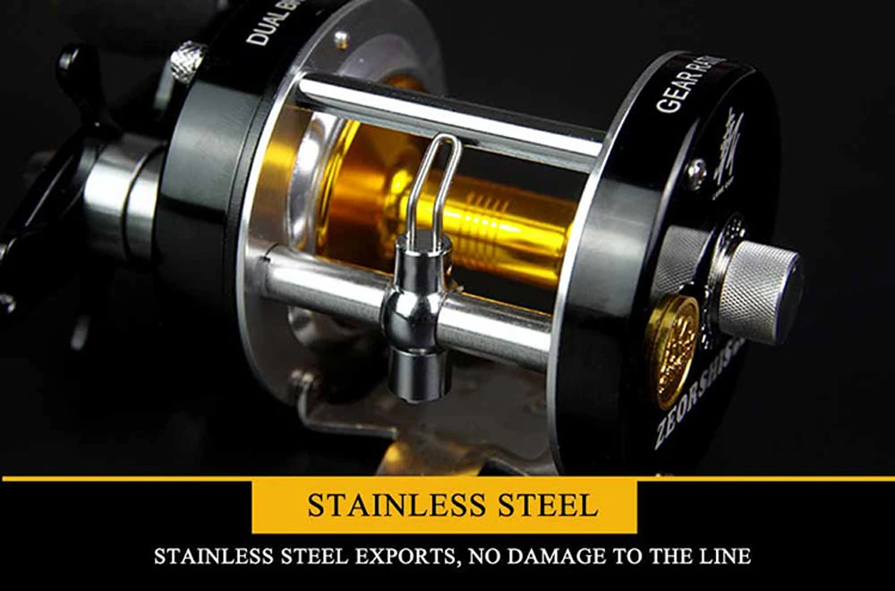 Double Centrifugal Brake 5.2:1 Corrosion-resistant 7+1 Bearings Fishing Reel Spinning Metal Right Left Hand Bait Casting Wheel
