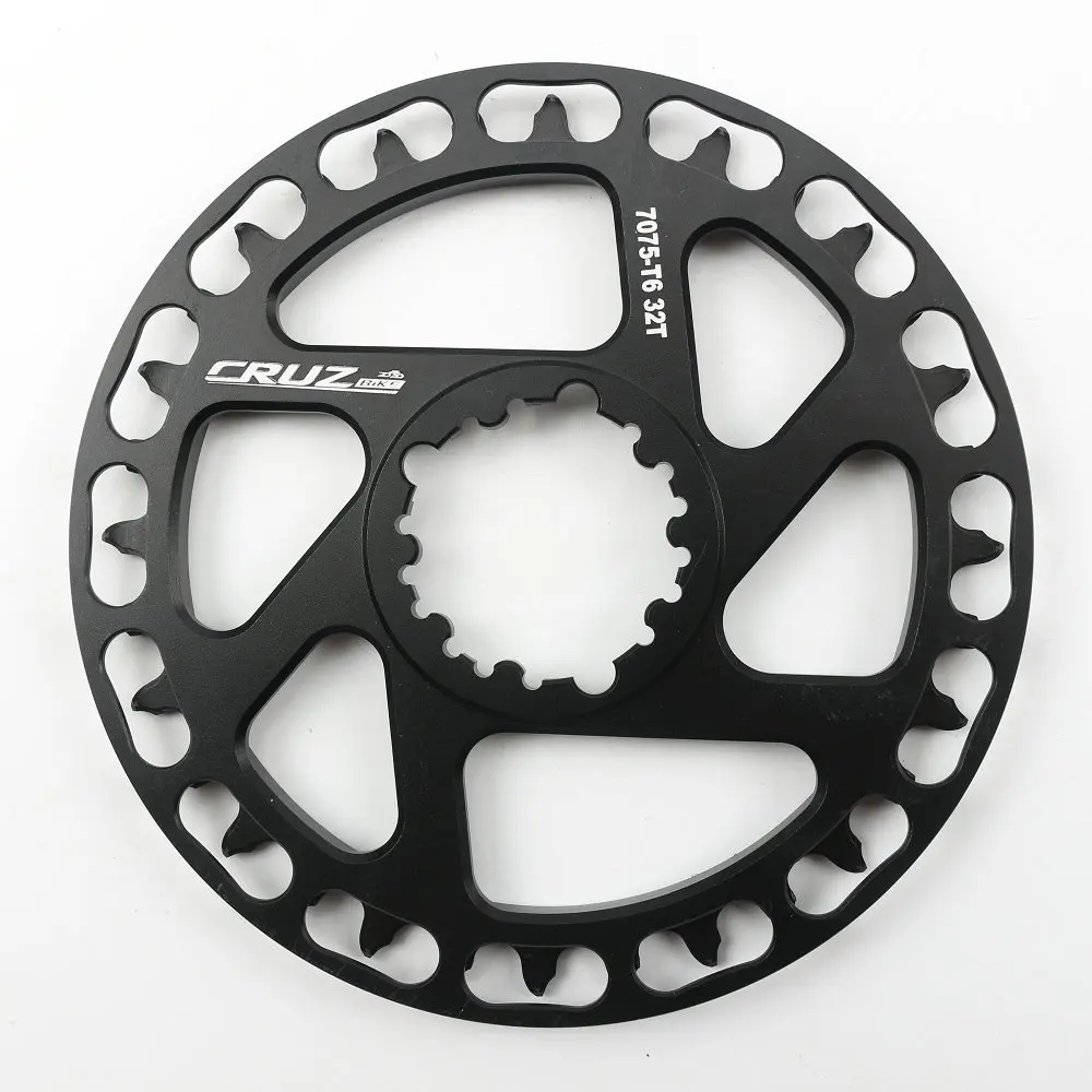 CRUZbike Mountain Bike Road Bicycle MTB Chainring 25/28/30/32/34/36/38/40/42/44TChainwheel Disc Protector and Tooth Integrated