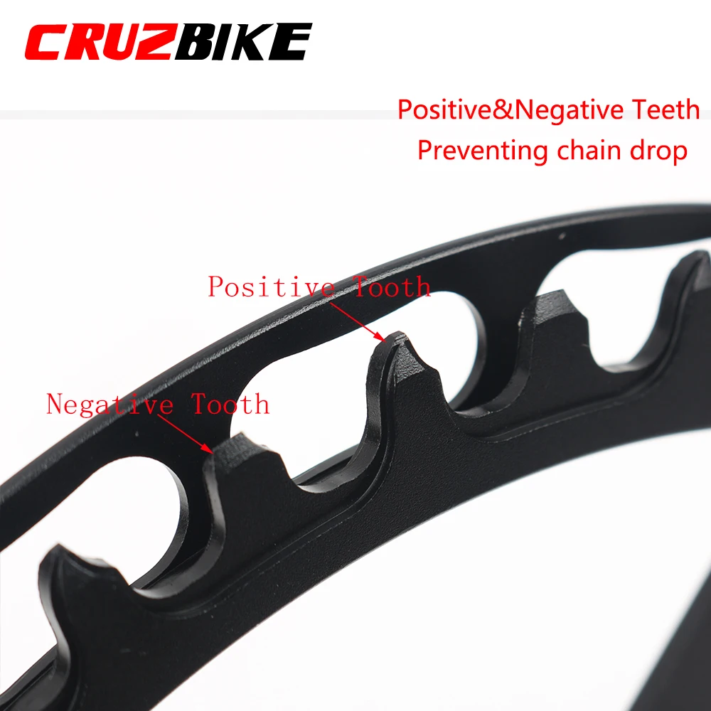 CRUZbike Mountain Bike Road Bicycle MTB Chainring 25/28/30/32/34/36/38/40/42/44TChainwheel Disc Protector and Tooth Integrated