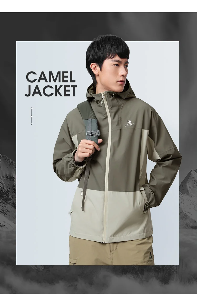 GOLDEN CAMEL Outdoor Hiking Jackets Women Windbreakers Waterproof Single Jacket for Men 2023 Autumn New Coats for Travel Camping