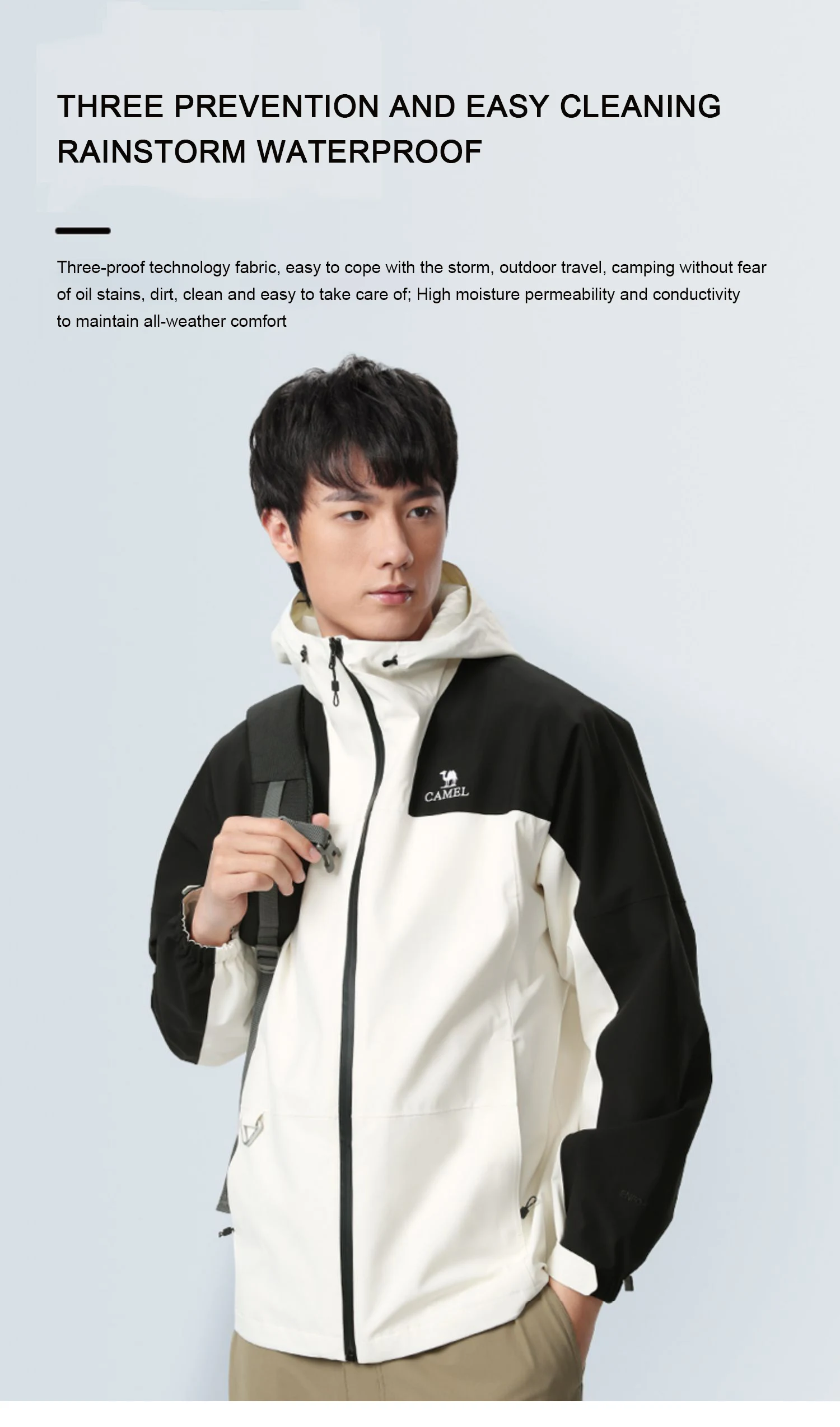 GOLDEN CAMEL Outdoor Hiking Jackets Women Windbreakers Waterproof Single Jacket for Men 2023 Autumn New Coats for Travel Camping