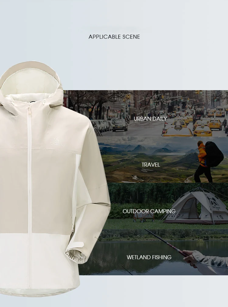 GOLDEN CAMEL Outdoor Hiking Jackets Women Windbreakers Waterproof Single Jacket for Men 2023 Autumn New Coats for Travel Camping