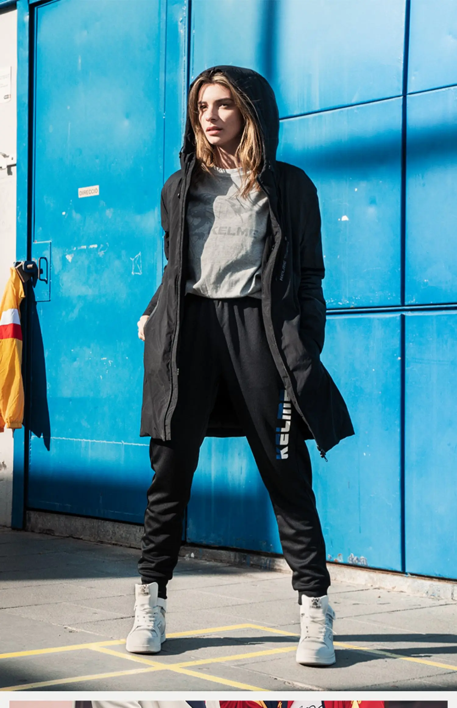 KELME Casual Sports Pants In Summer And Autumn Thin Breathable Knitted Leggings For Men And Women Contrast Printing 3881350-1