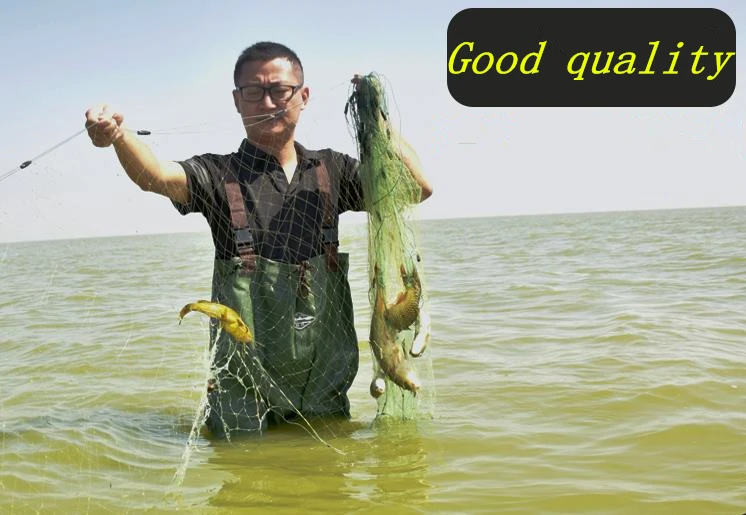 Finefish 100m Hunting Fishing Net 3 Layers Monofilament Fish Network With Float Outdoor Catch Fish Gillnet Trap Fishing Gear