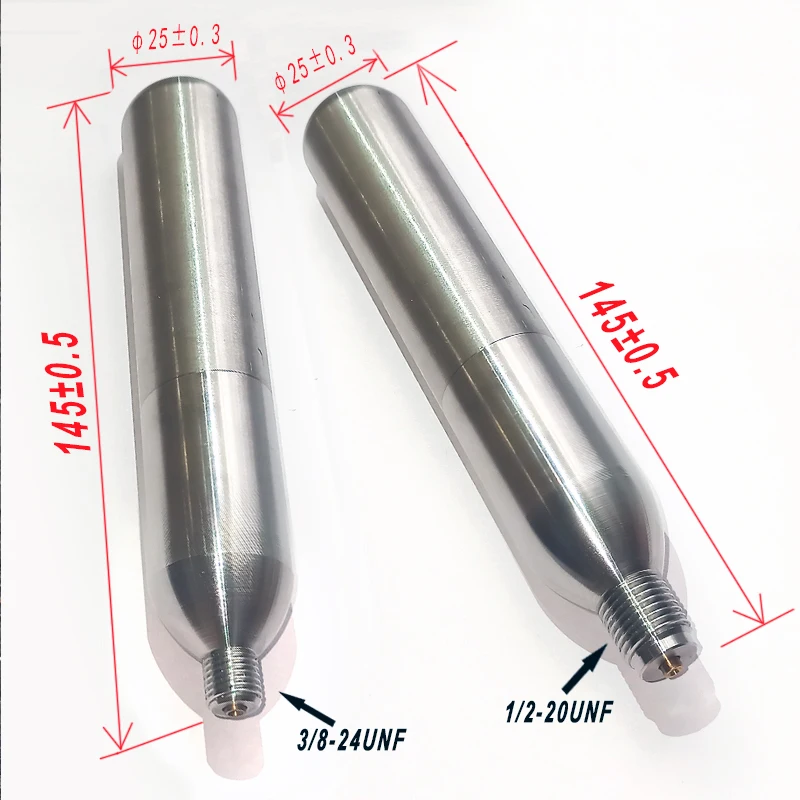 Stainless Steel Recyclable 33g Co2 Cartridge for Rescues Life Vest Airbag Vest Power Aquariums Beauty Injections Food Processing