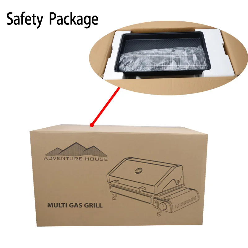 Camping Multi Gas Grill Portable BBQ Stove Grill Folding Charcoal Outdoor Stainless Steel Grill Cooking Picnic Barbecue Tools