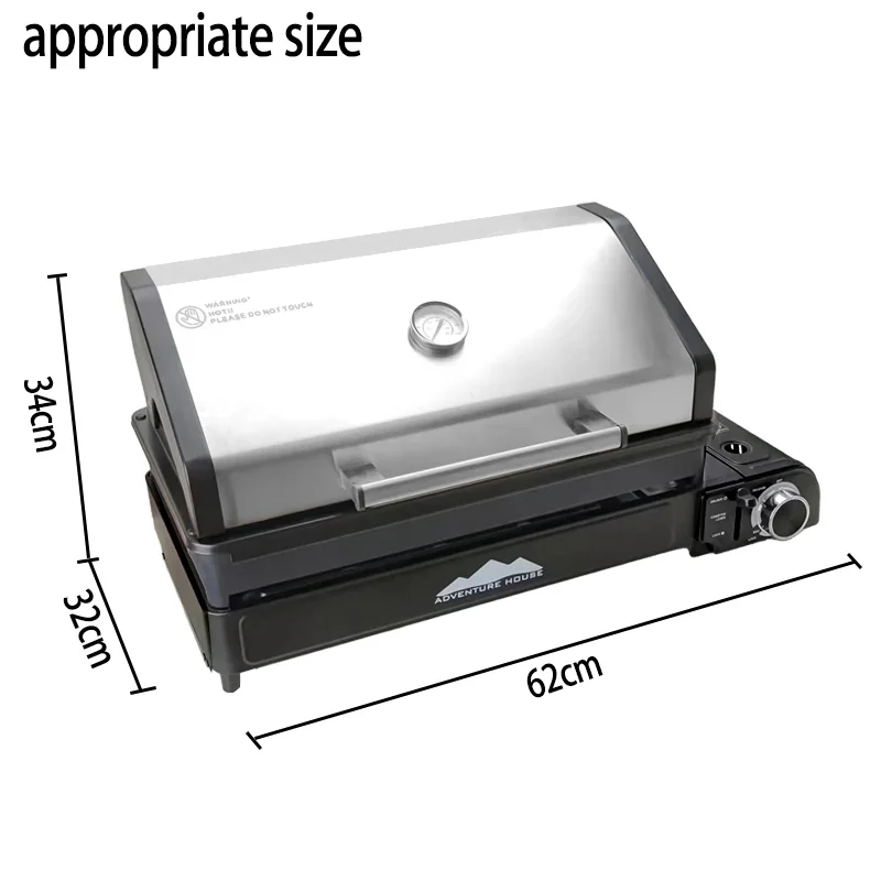 Camping Multi Gas Grill Portable BBQ Stove Grill Folding Charcoal Outdoor Stainless Steel Grill Cooking Picnic Barbecue Tools
