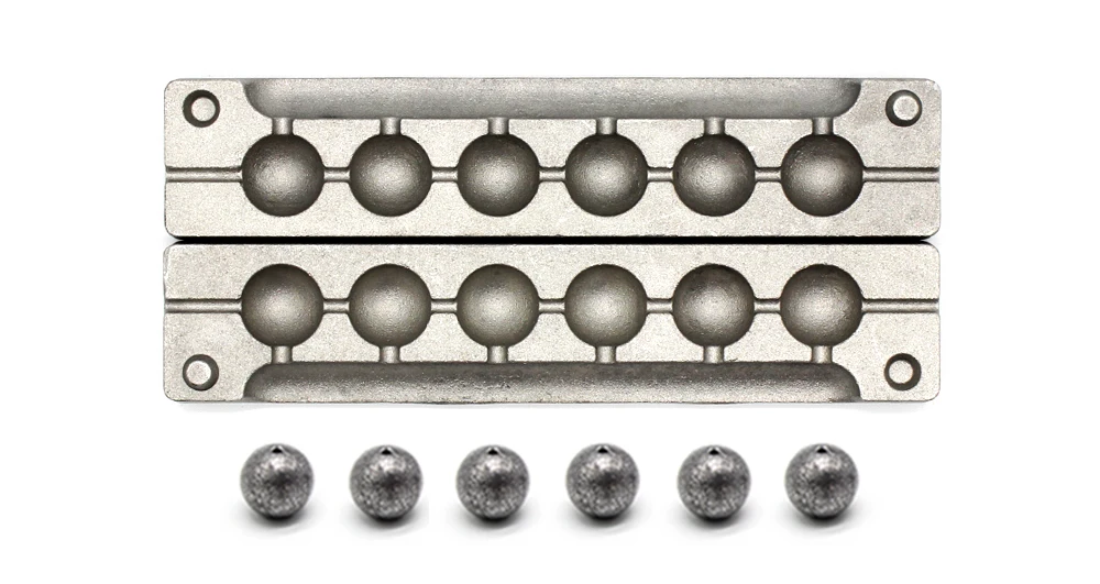 Dimatteo DIY Fishing Ball Sinker Mould DMTBASM/#5 Ball Sinker 44g 6 Cavities