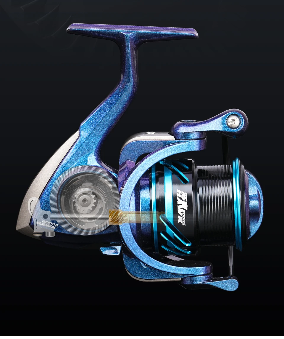 TSURINOYA Fishing Reel HAWK 2000S 2500S 3000S Shallow Spool Long Casting Freshwater Saltwater Ice Fishing Spinning Reel Bass