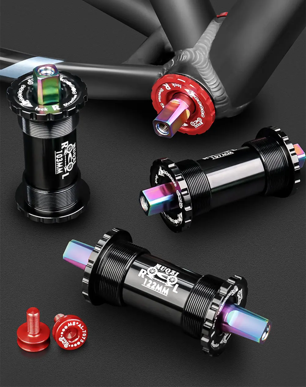 Ceramic Bearing Bicycle Bottom Bracket 68x103/107/110/113/119/122mm Square Titanium Axle Road Mountain Bike Central Axis BB Sets
