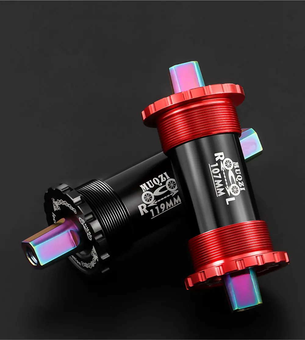 Ceramic Bearing Bicycle Bottom Bracket 68x103/107/110/113/119/122mm Square Titanium Axle Road Mountain Bike Central Axis BB Sets