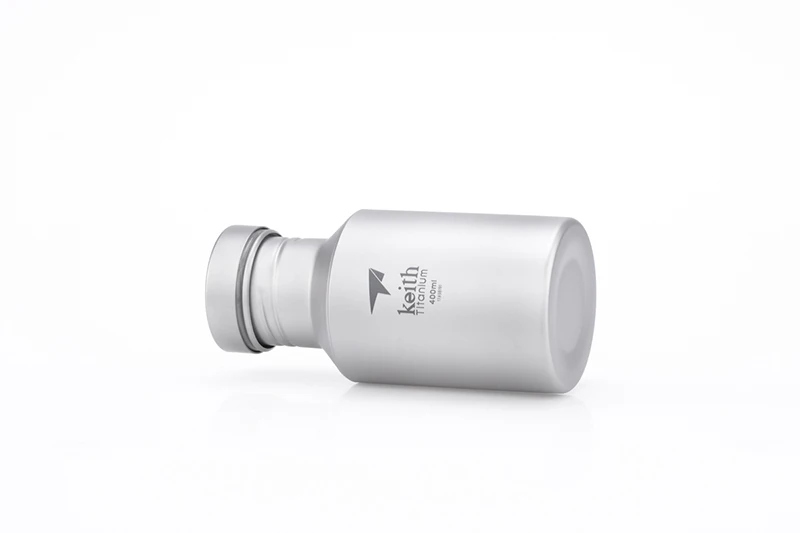 Keith Ti3030 Titanium Sports Water Bottle Ultralight Leakproof Outdoor Camping Hiking Bicycle Kettle Carry Ring 400ml 14.5 fl oz