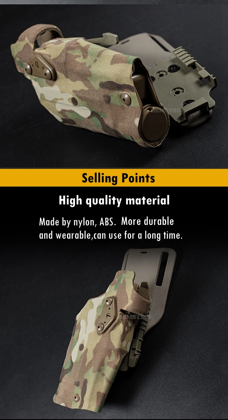 Tactical Pistol Holster for G17 Gen4 G19 with X300 X300U Light Quick Release Drop Leg Holsters Right Hand Airsoft Gun Carry