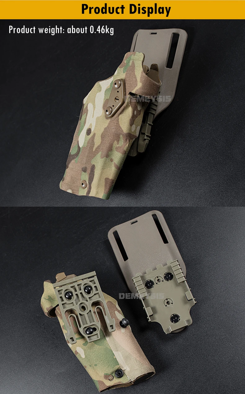 Tactical Pistol Holster for G17 Gen4 G19 with X300 X300U Light Quick Release Drop Leg Holsters Right Hand Airsoft Gun Carry