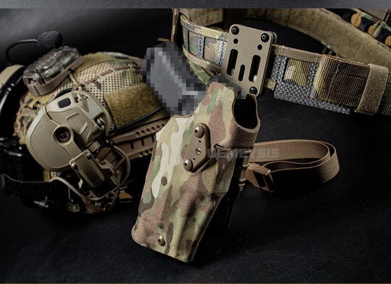 Tactical Pistol Holster for G17 Gen4 G19 with X300 X300U Light Quick Release Drop Leg Holsters Right Hand Airsoft Gun Carry