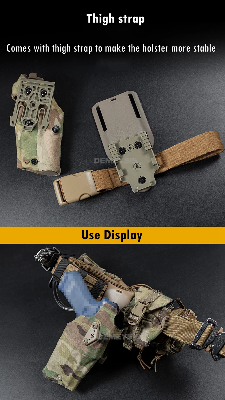 Tactical Pistol Holster for G17 Gen4 G19 with X300 X300U Light Quick Release Drop Leg Holsters Right Hand Airsoft Gun Carry