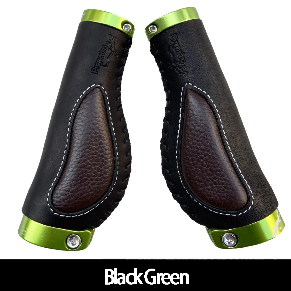 Propalm 1900LEO Mountain Road Bicycles Grips Retro Cowhide Genuine Leather Handlebars Grips Cover Bicycle Accessories
