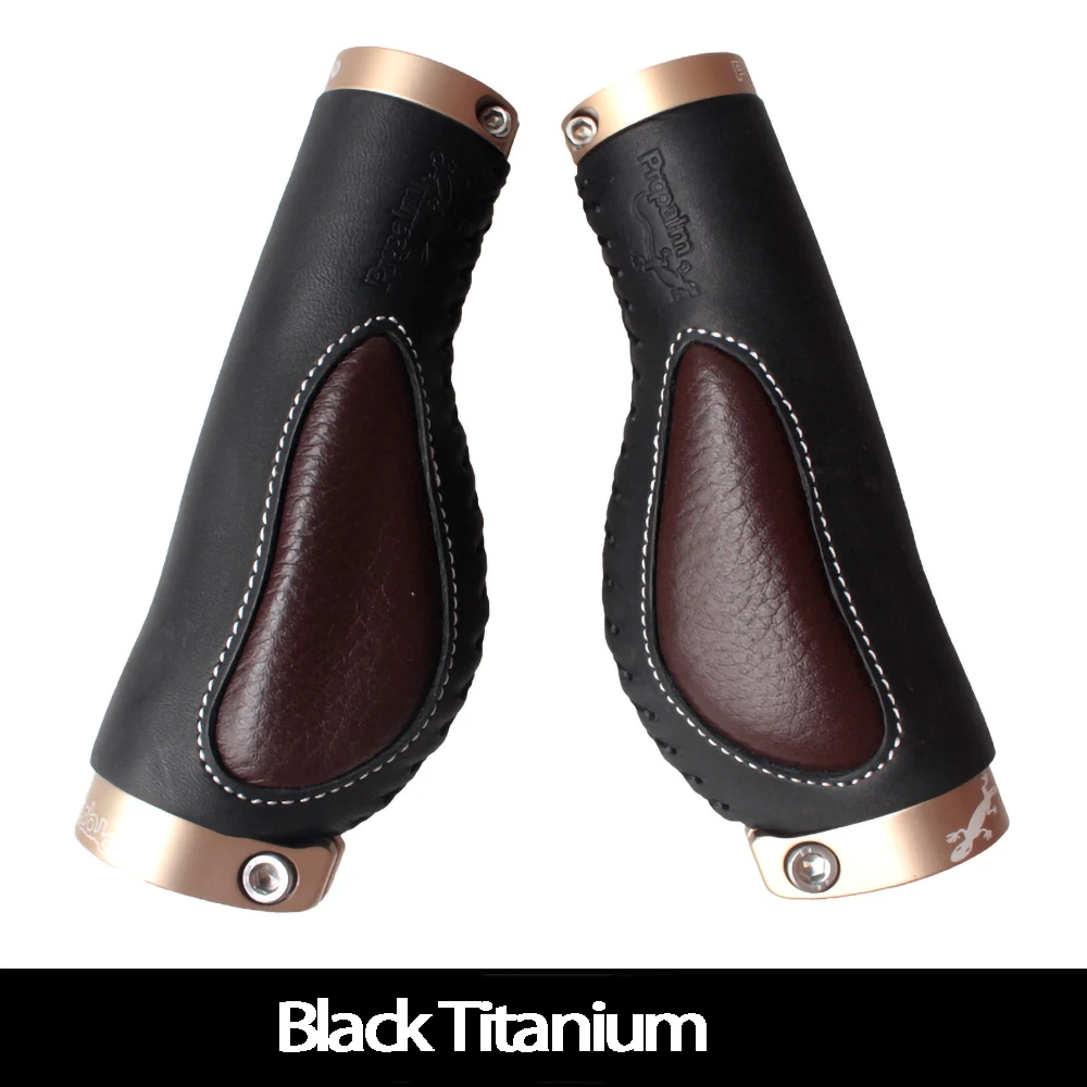 Propalm 1900LEO Mountain Road Bicycles Grips Retro Cowhide Genuine Leather Handlebars Grips Cover Bicycle Accessories