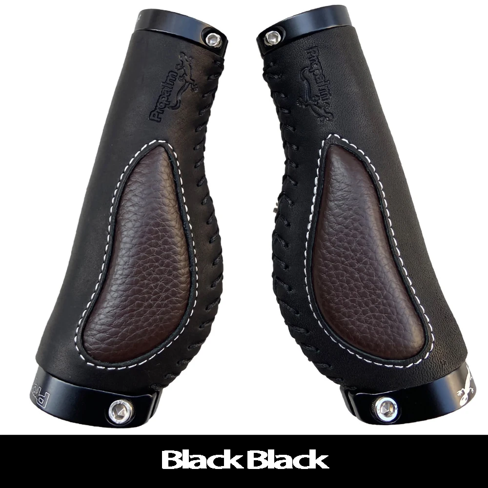Propalm 1900LEO Mountain Road Bicycles Grips Retro Cowhide Genuine Leather Handlebars Grips Cover Bicycle Accessories