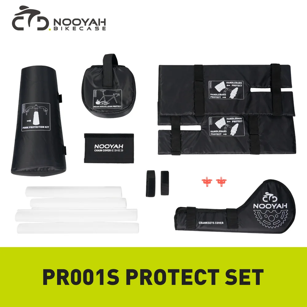 NOOYAH Bicycle Protection Kits Bike Frame Protective Set MTB Road Bike Accessories Transport Tool Bike Fork Chain Crankset Cover