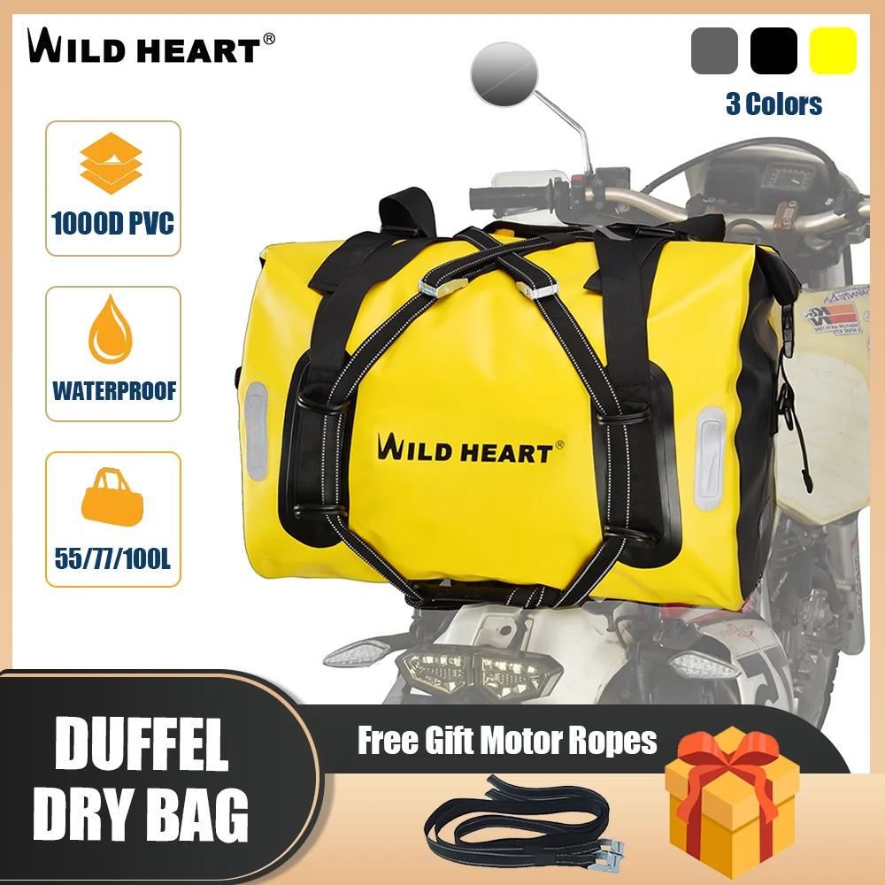 Motorcycle Waterproof Tail Bag 70L Travel Outdoor Dry Luggage Roll Pack Bag Motorbike Luggage Backpack Motorcycle Seat Bag
