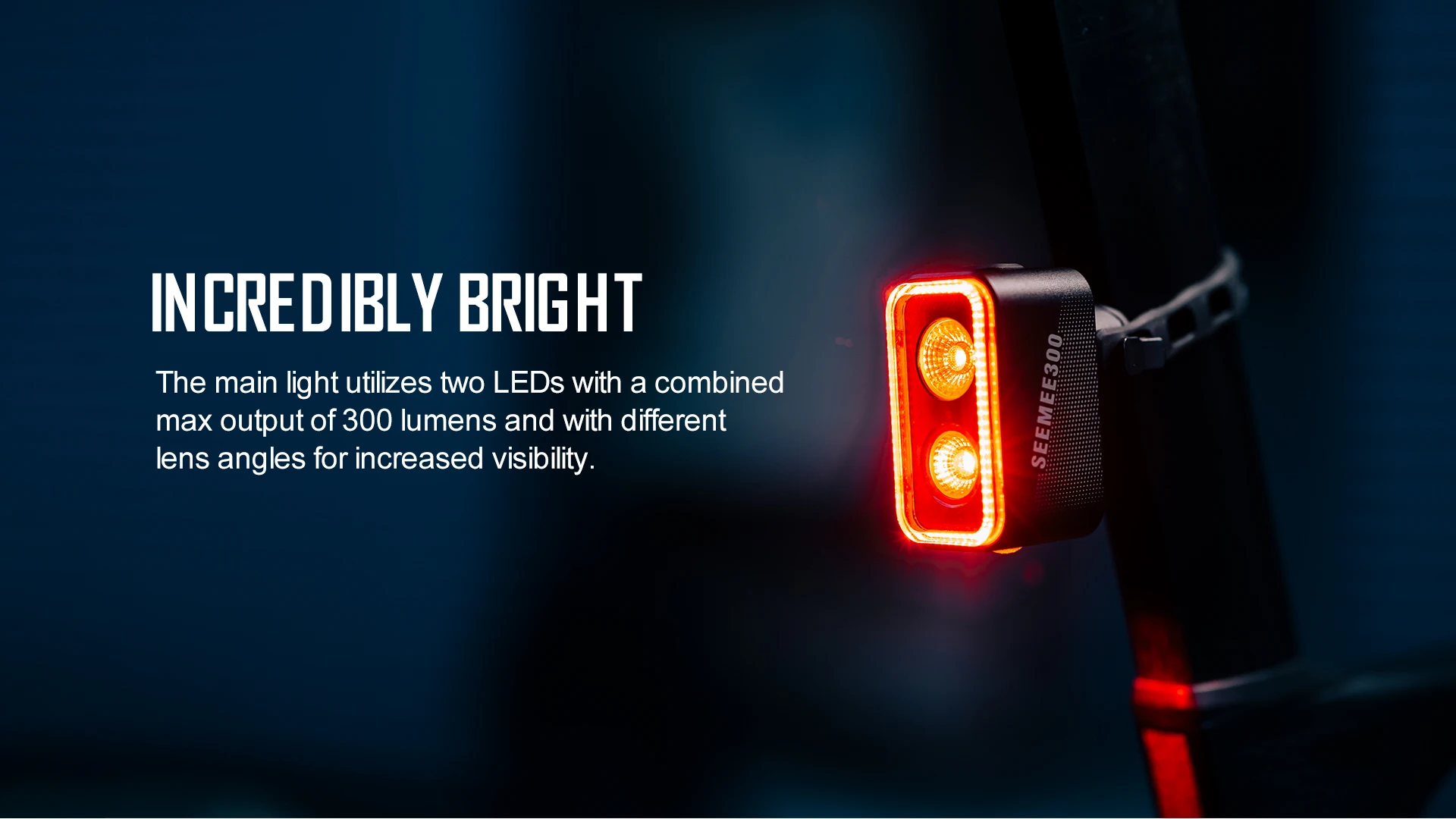 Magicshine SEEMEE 300 Bike Taillight,300 Lumen Bike Tail Light,5 Night & Daytime Modes,Smart Brake Sensor IPX6 Waterproof Light