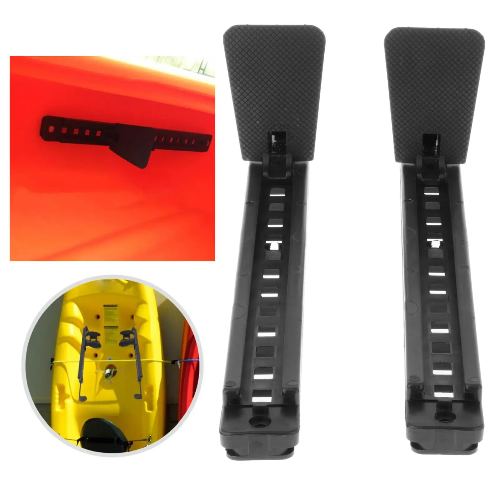 Kayak Foot Pegs Replacement Parts Black Adjustable Easy To Install Foot Rest Kayak Parts And Accessories Footrest Nylon