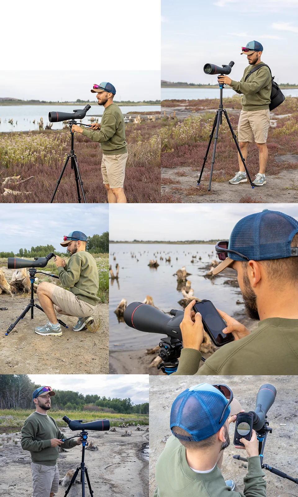 Svbony Telescope SV406/SV406P ED Spotting Scope 20-60x80/25-75X100/16-48X65 Dual Focus IPX7 Waterproof for BirdWatching Archery