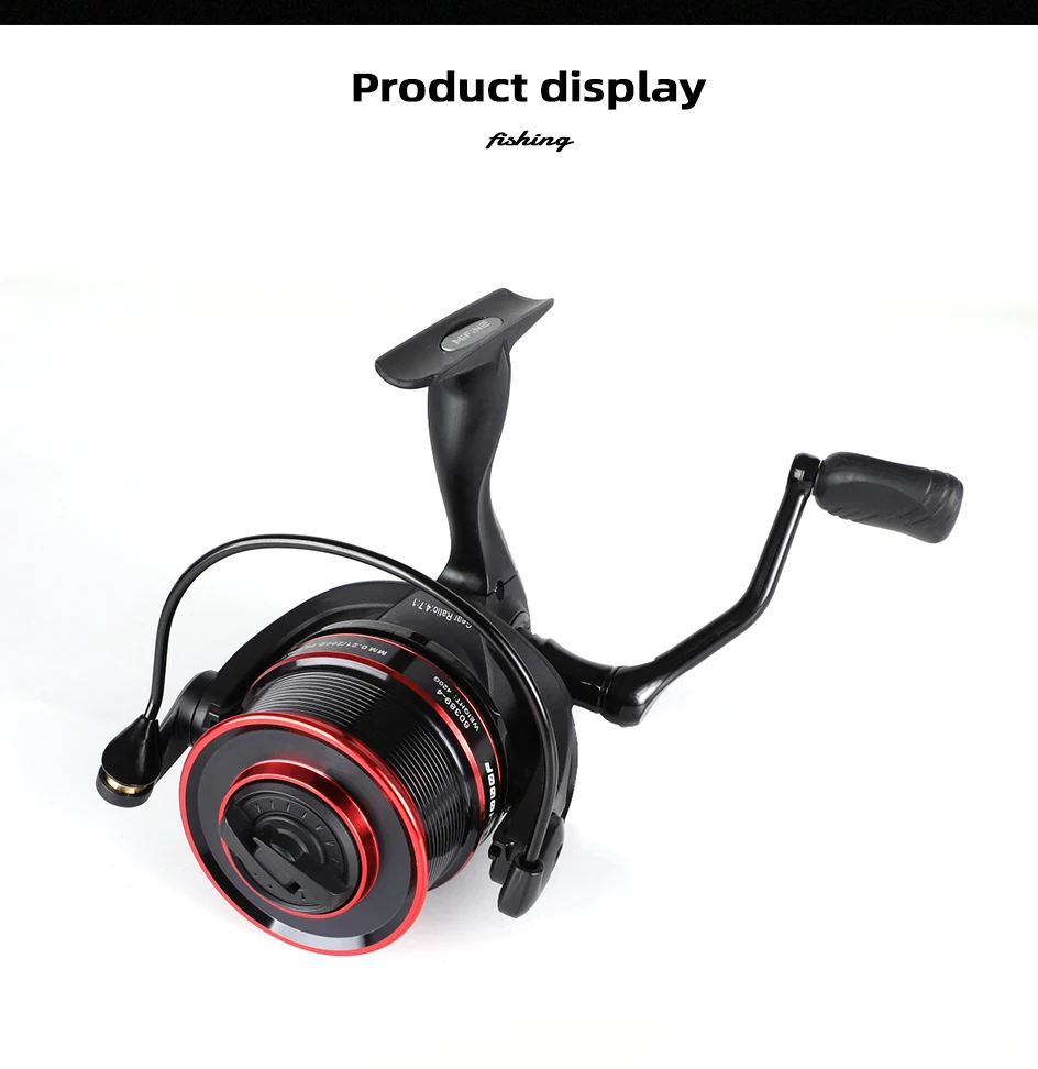 MIFINE KUDO Spinning Reel 10kg Max Drag Shallow/Deep Metal Spool 4.7:1 6+1BB Slow Pitch Reel Saltwater Wheel Fishing Accessories