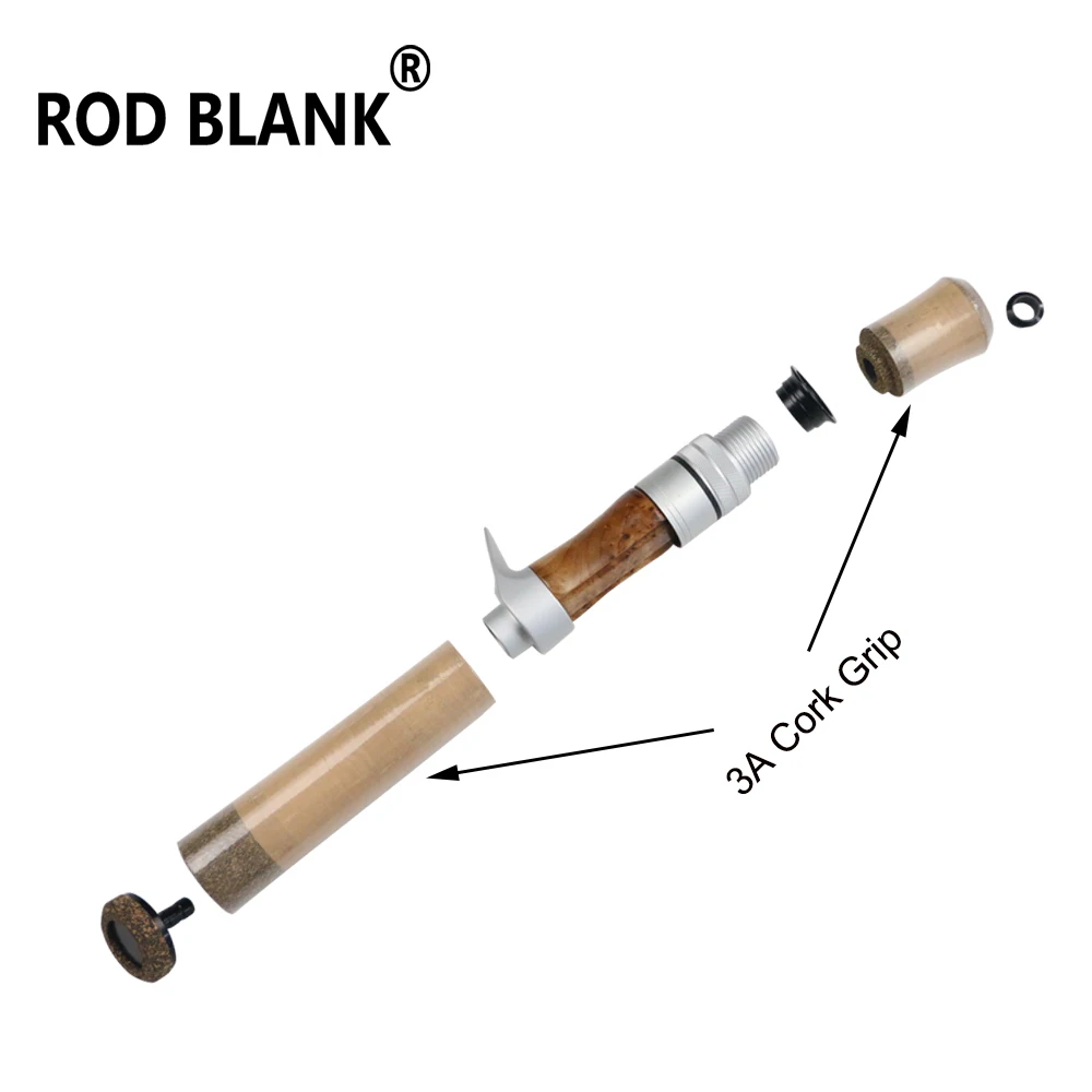 Rod Blank 1 Set Trout Rod Spinning Casting Handle Kit 3A Grade Cork Grip Wood Reel Seat Rod Building Component Rod DIY Accessory